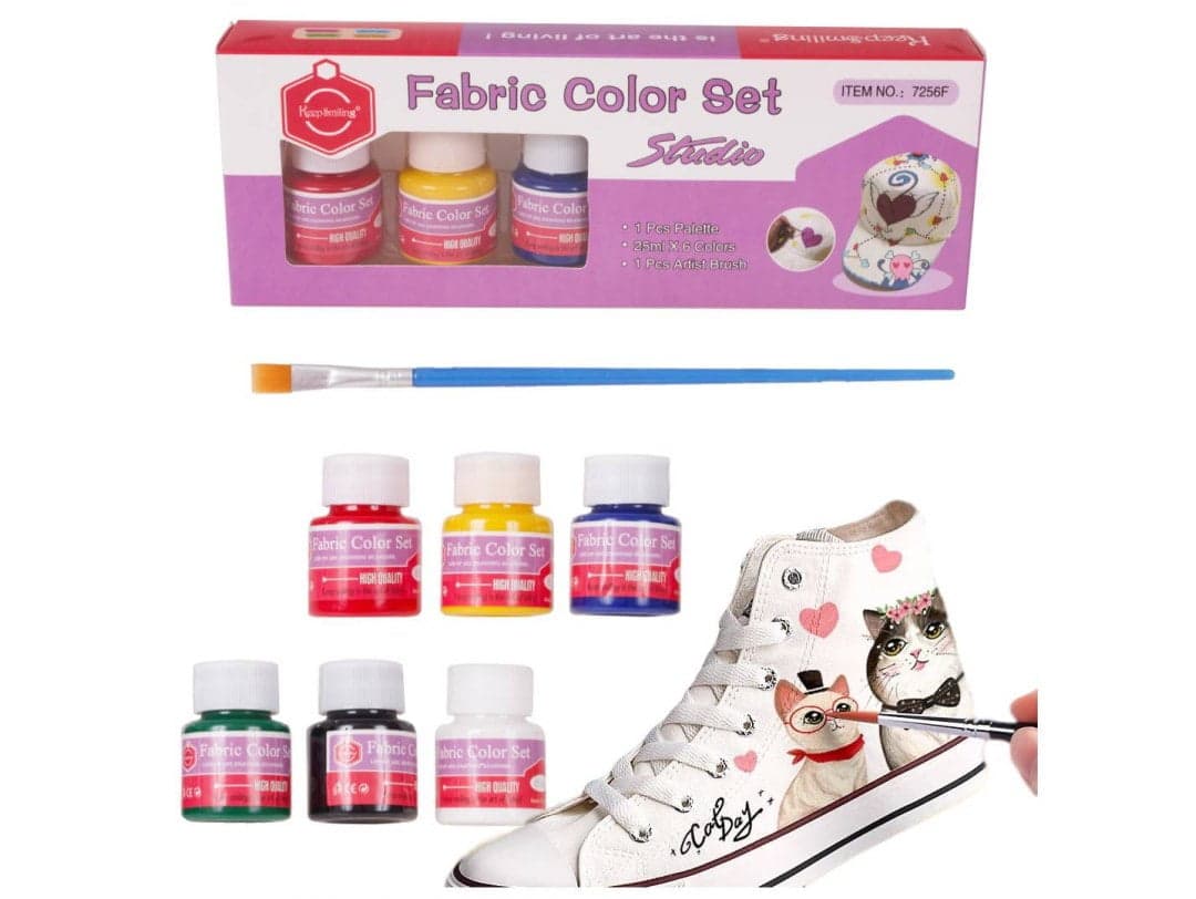 Farba barwnik do malowania tkanin/ubrań 6 szt