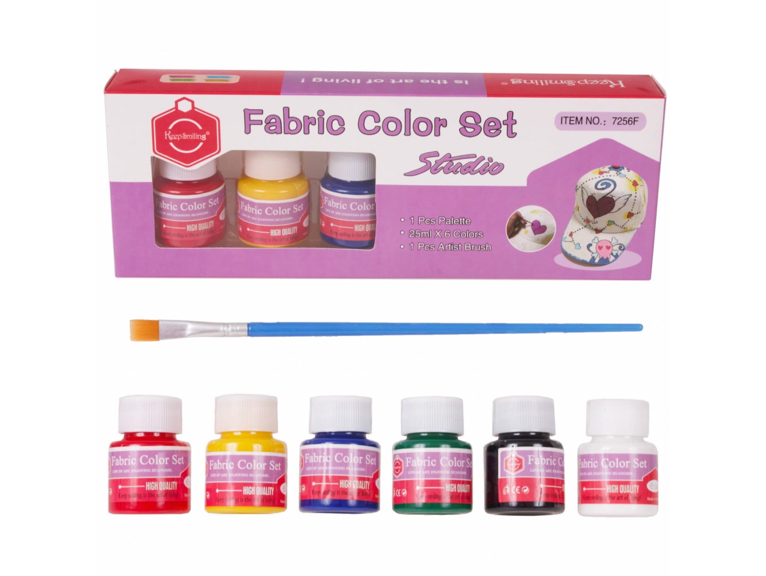 Farba barwnik do malowania tkanin/ubrań 6 szt