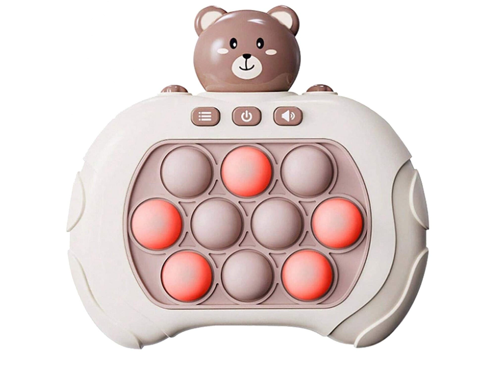 Pop it gra elektroniczna antystresowa zręcznościowa sensoryczna popit miś